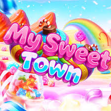 My Sweet Town construction gameplay with candy buildings